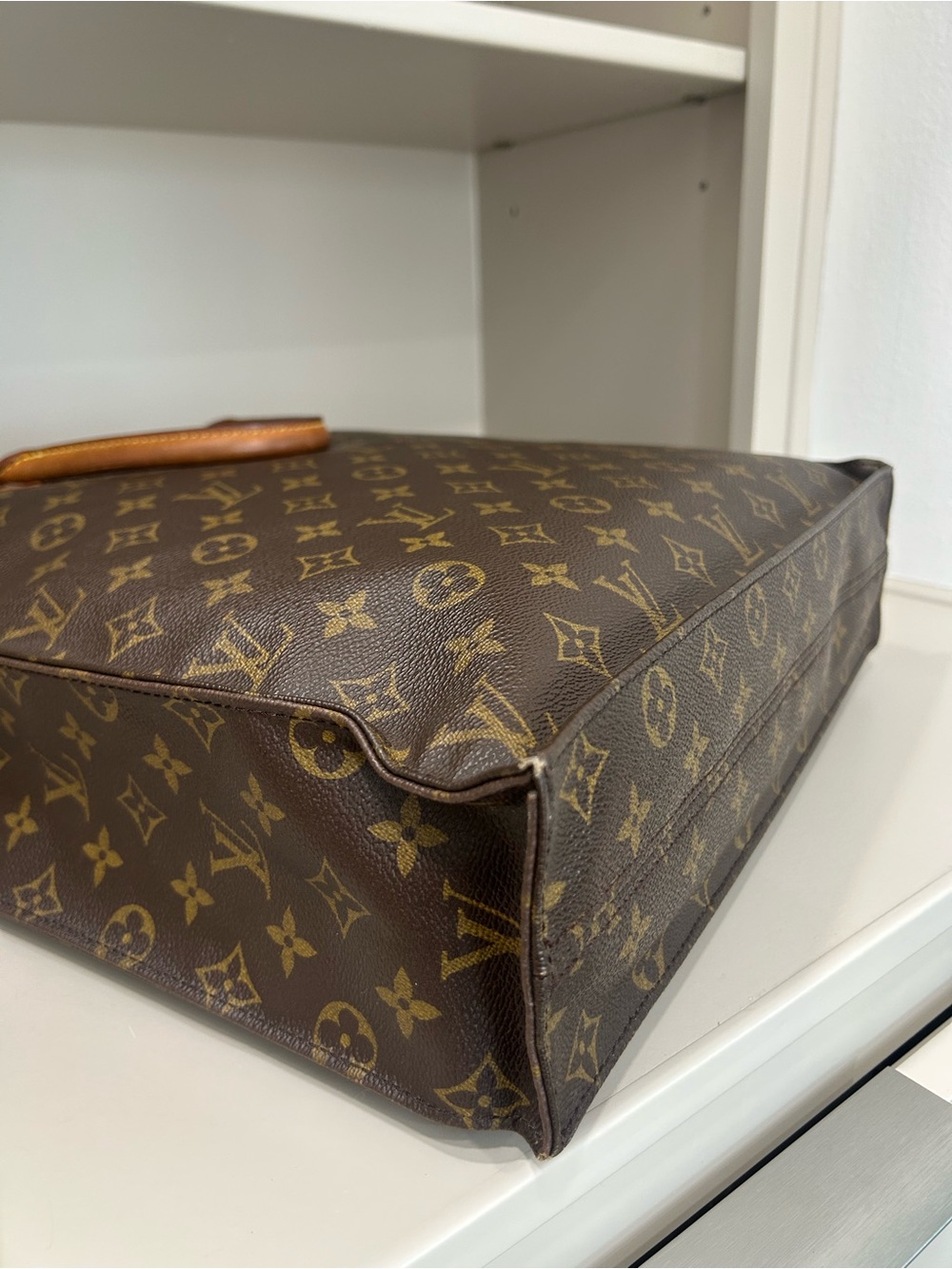 Authentic Vintage Louis Vuitton Monogram Sac Plat GM Tote Bag Handbag - Picture 9 of 17